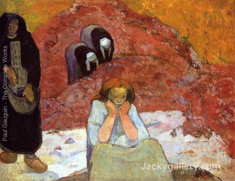 Grape Harvest In Arles Aka Human Misery by Paul Gauguin paintings reproduction